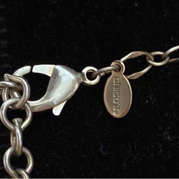 Chico’s silver and shell waterfall‎ bib collar Statement necklace - Picture 4 of 5